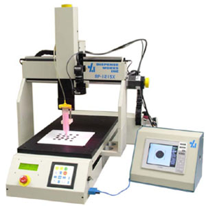 Robot Applying Adhesive to Rings